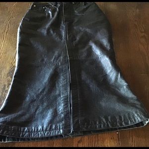 Wilson Maxima Black Leather Skirt